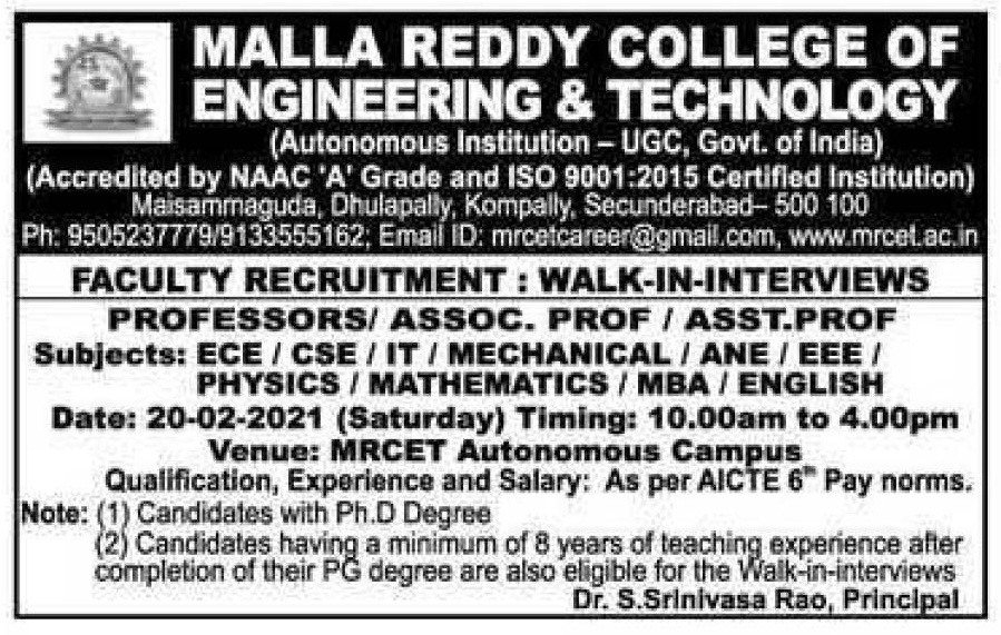 Malla Reddy College of Engineering and Technology